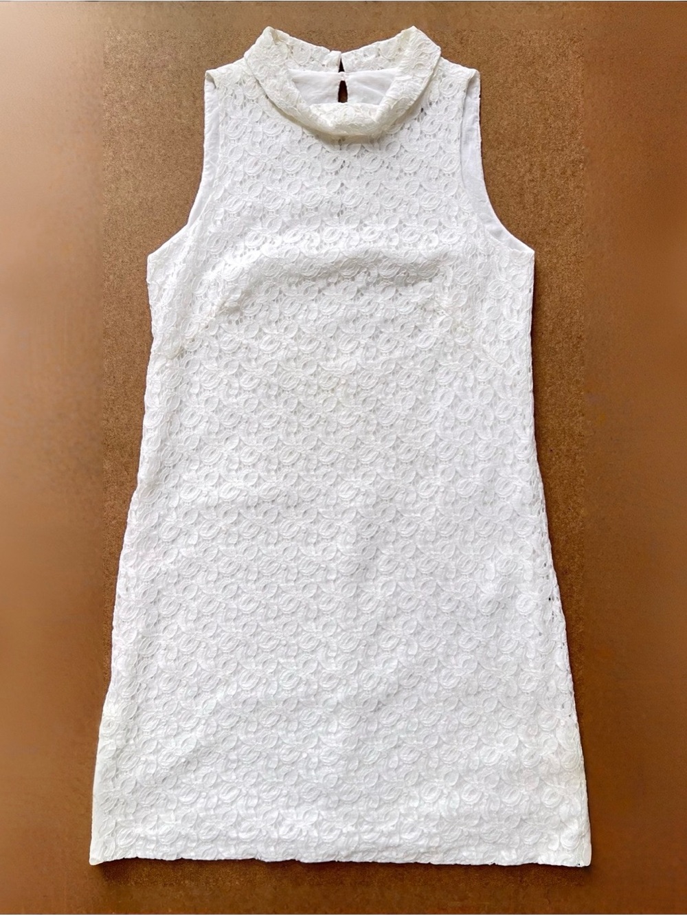 Zara Basic Ivory Lace A-Line Dress NWOT XS Made in Spain